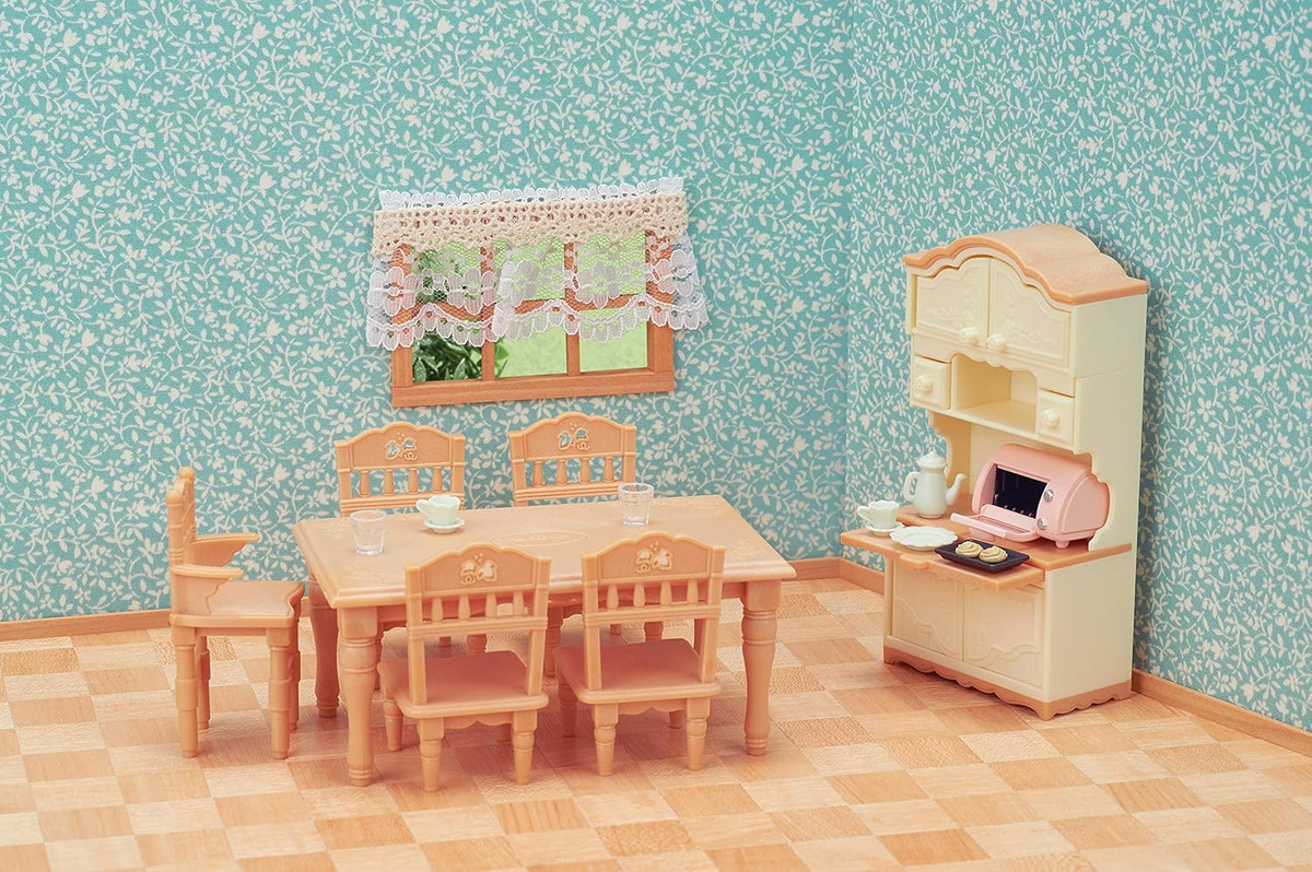 Sylvanian Families Ternurines Set Mesa Silla Mueble Horno Tx