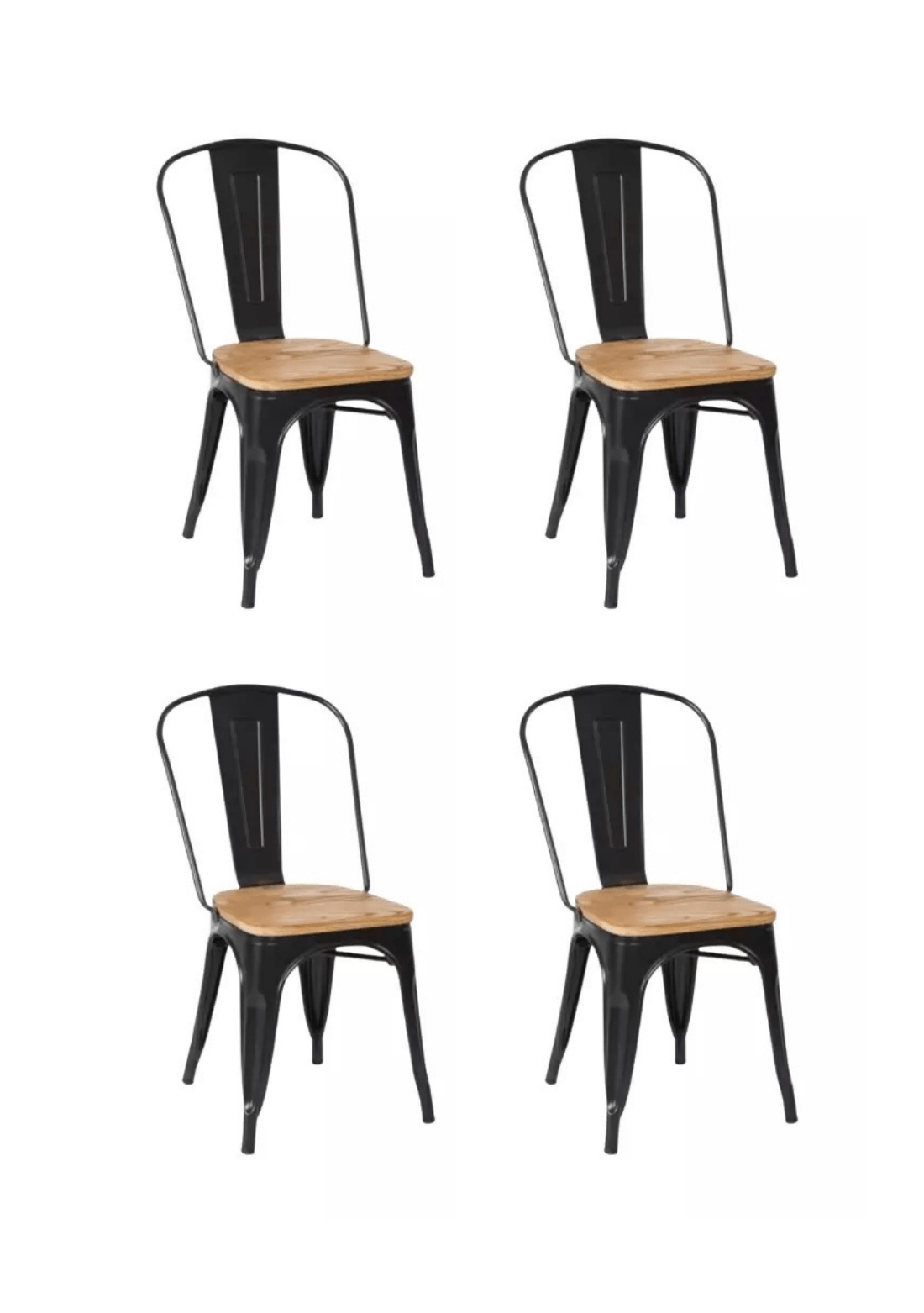 SET 4 SILLAS TOLIX MADERA