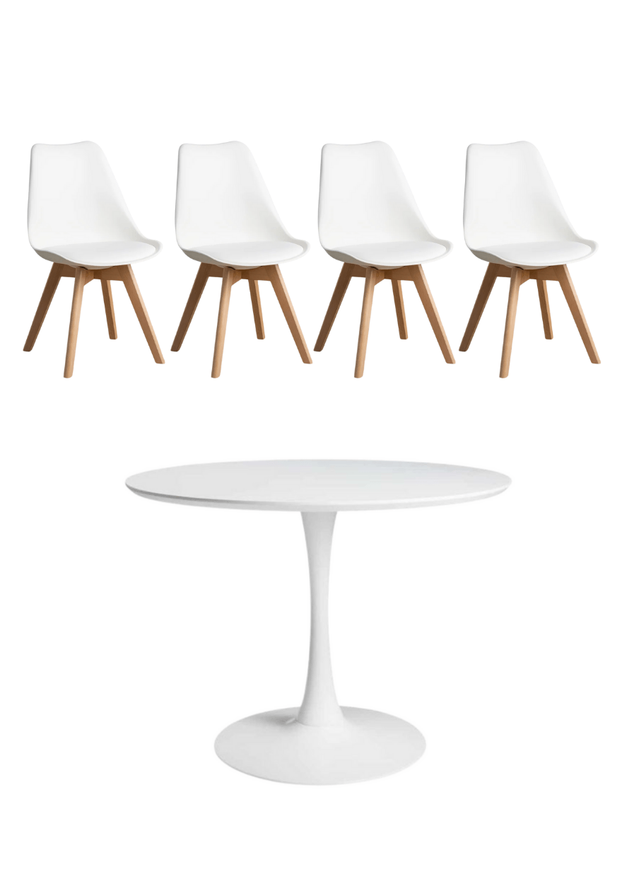 Juego de Comedor mesa TULIP + 4 sillas TULIP