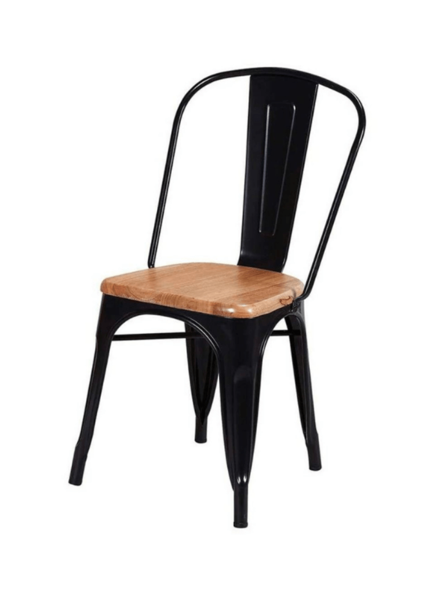 Silla Tolix asiento de madera 