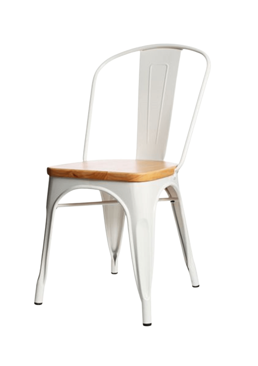 Silla Tolix asiento de madera 